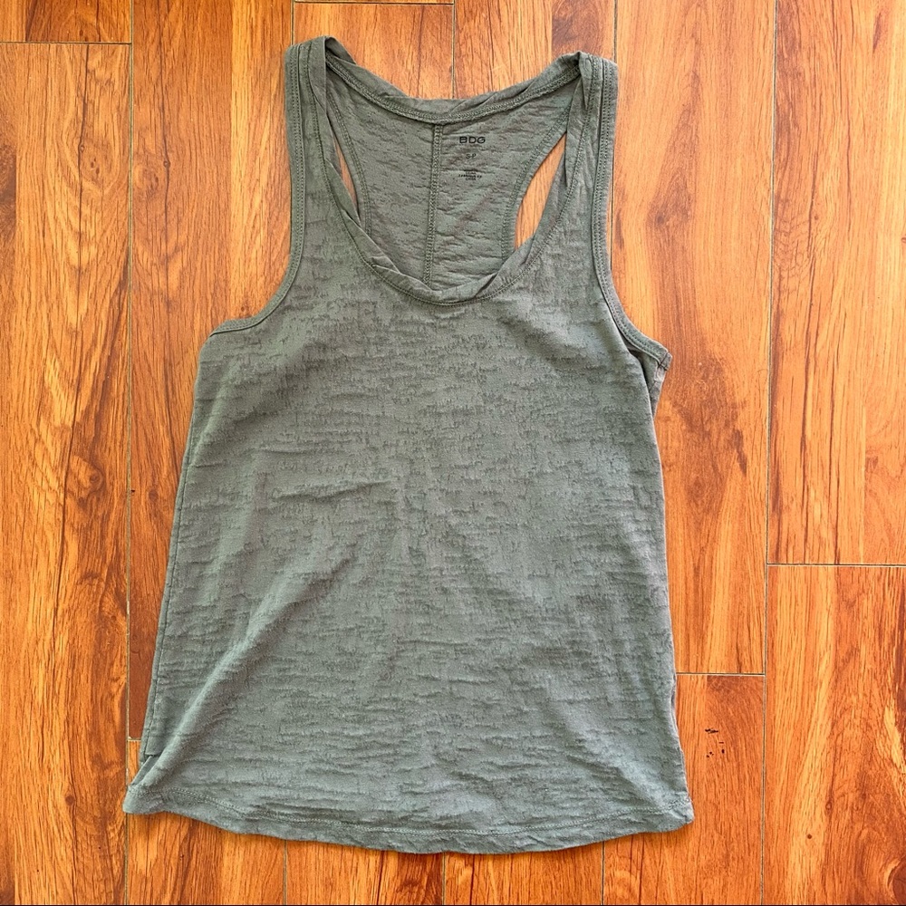 BDG Olive Green Racerback Tank Top